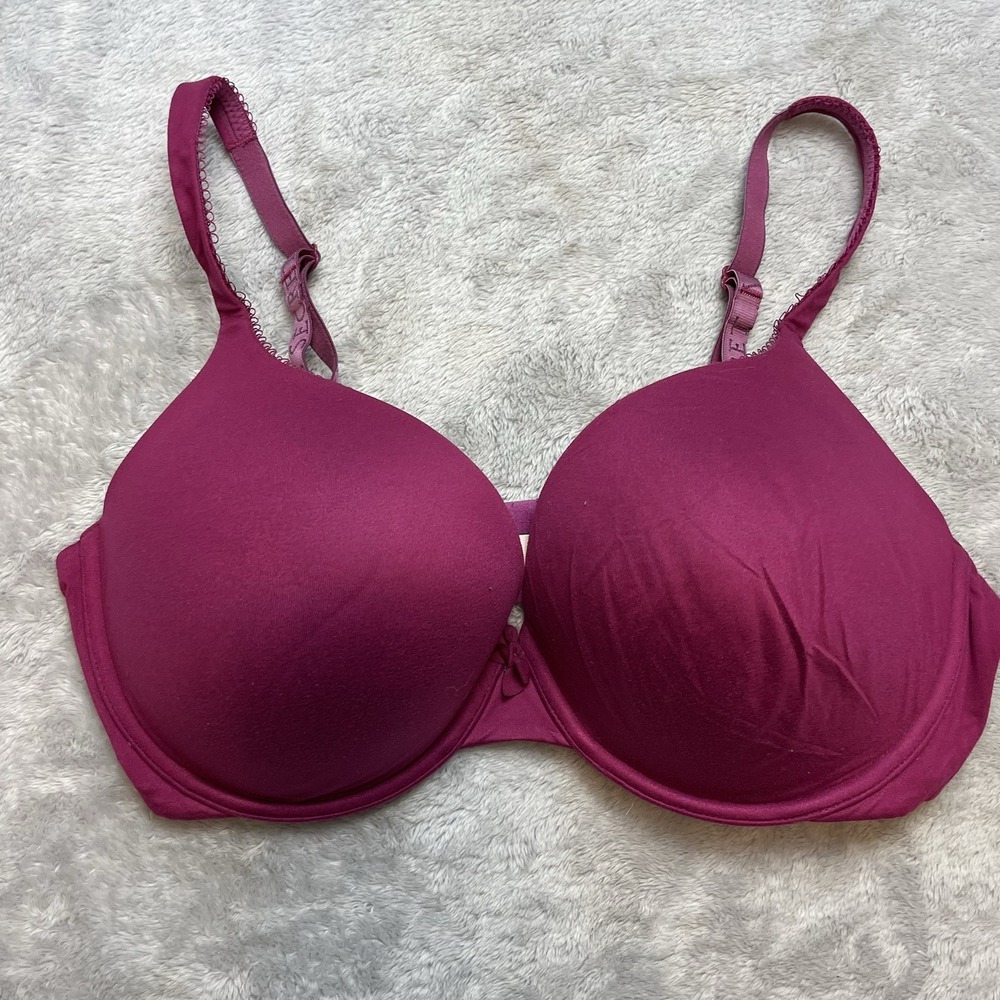 Victorias Secret Womens Perfect Shape Bra Size 38D Magenta Underwire Multi Way